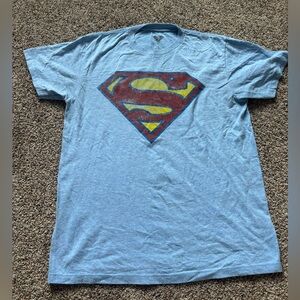 Blue Superman Logo T-Shirt medium